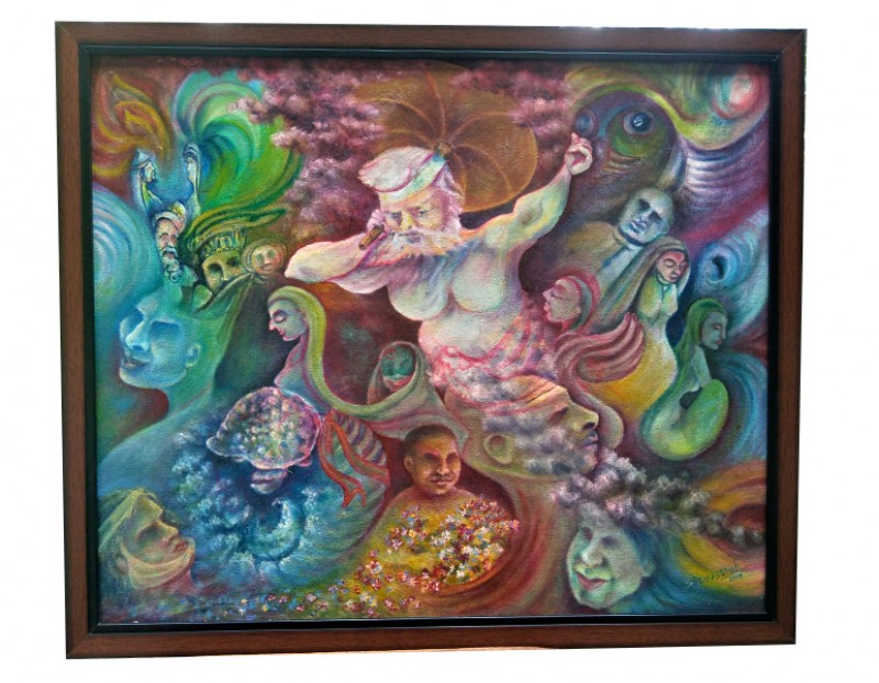 Return of Mahabali Oil Color Painting for Wall Decor